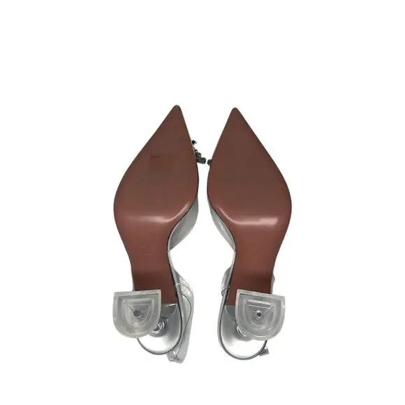 Amina Muaddi Begum Slingback PVC Clear Heel in Transparent